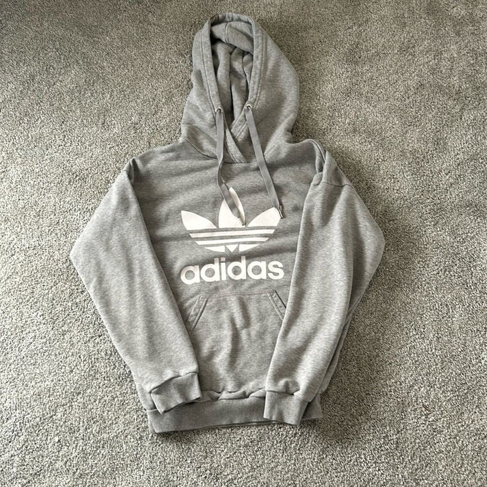 Women’s grey adidas hoodie size small